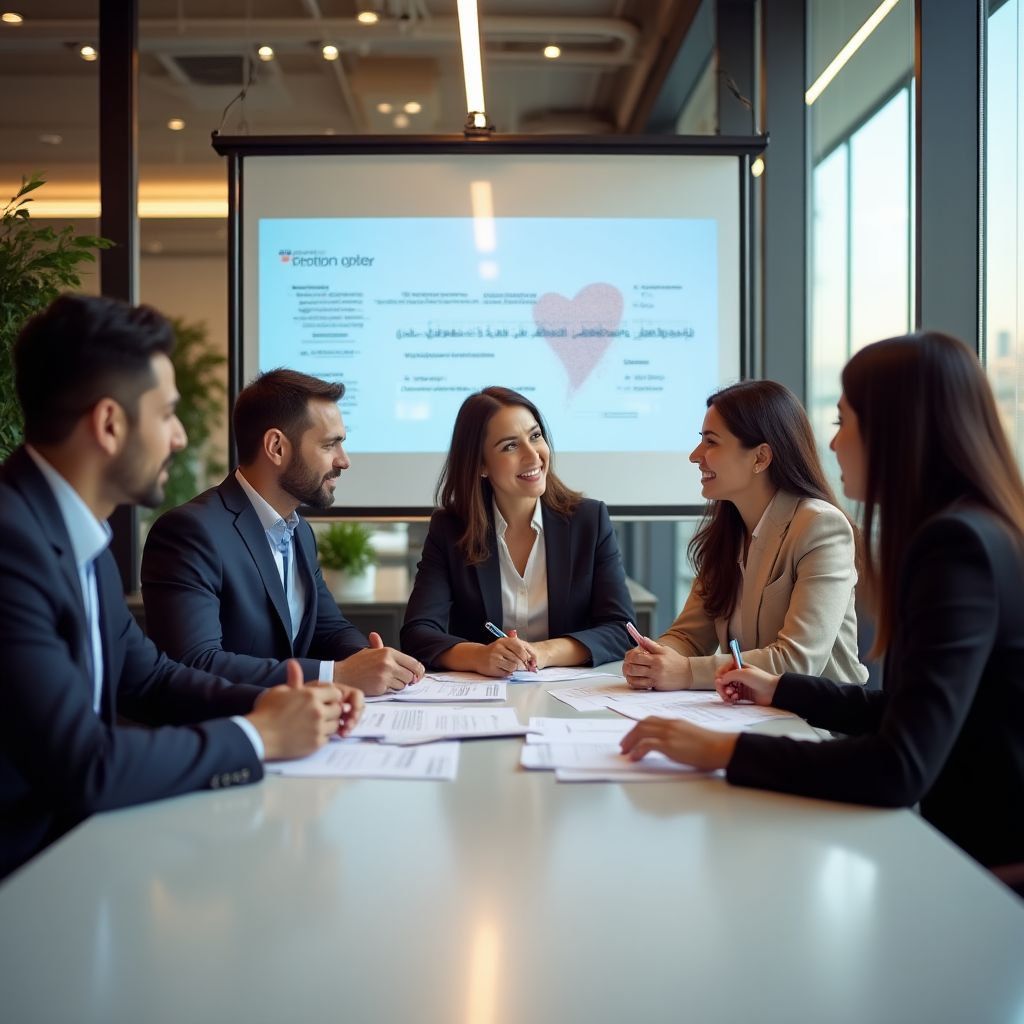 Equipo de profesionales en la oficina de Buenos Aires