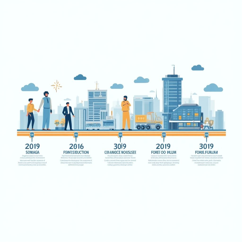 Línea de tiempo con la historia de nuestra empresa